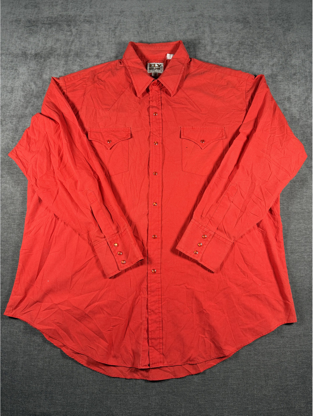 ELY Cattleman Men's XXL Red Western Shirt Long Sleeve